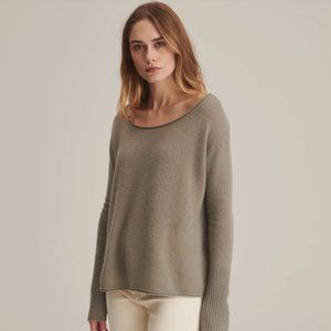 NAADAM Cashmere Boatneck Sweater in Sage